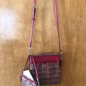 Coach crossbody purse and matching wristlet